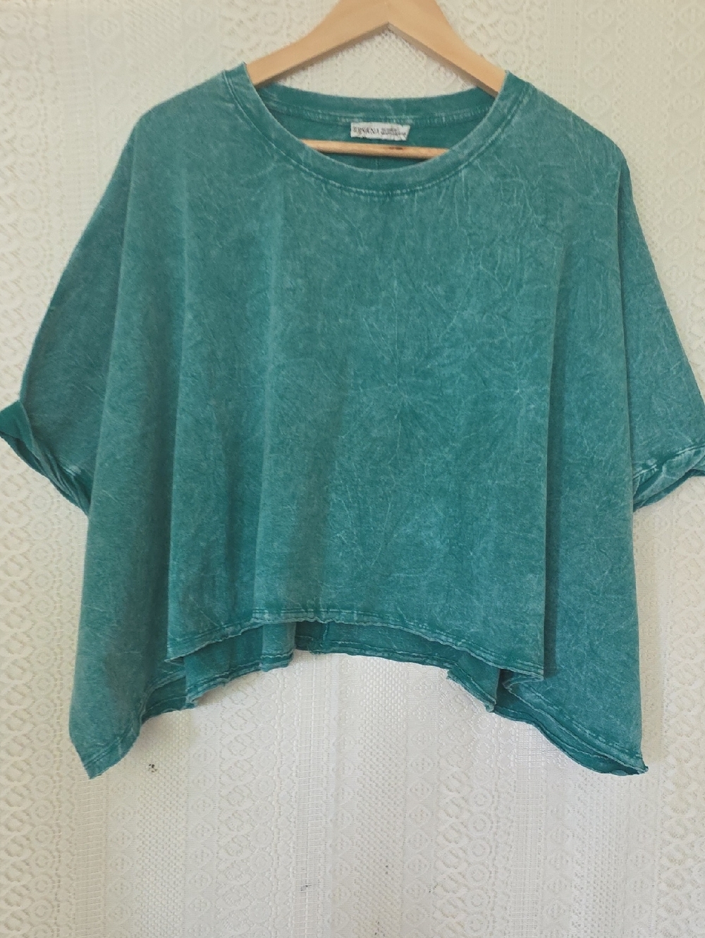 Zenana Oversized Acid Wash Swing Top NWT One Size Boho